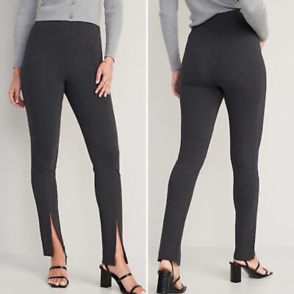 Old Navy High Rise Pixie Split Hem Slacks - image 1